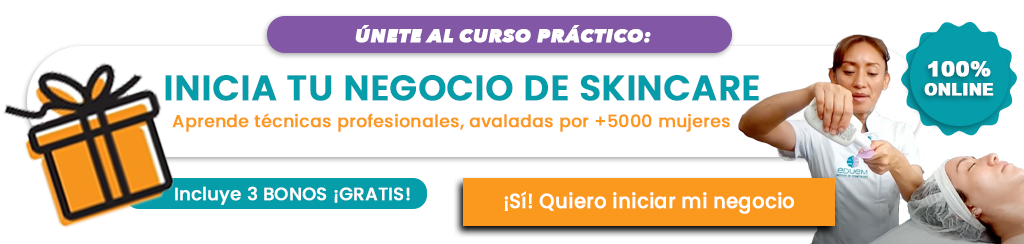 banner promoción curso 100% online de skincare