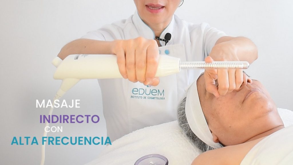 Dispositivo de alta frecuencia utilizado en tratamientos faciales para rejuvenecer la piel.