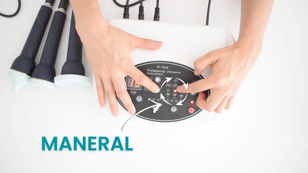 Cambio de maneral en equipo de ultrasonido para tratamiento facial y corporal.