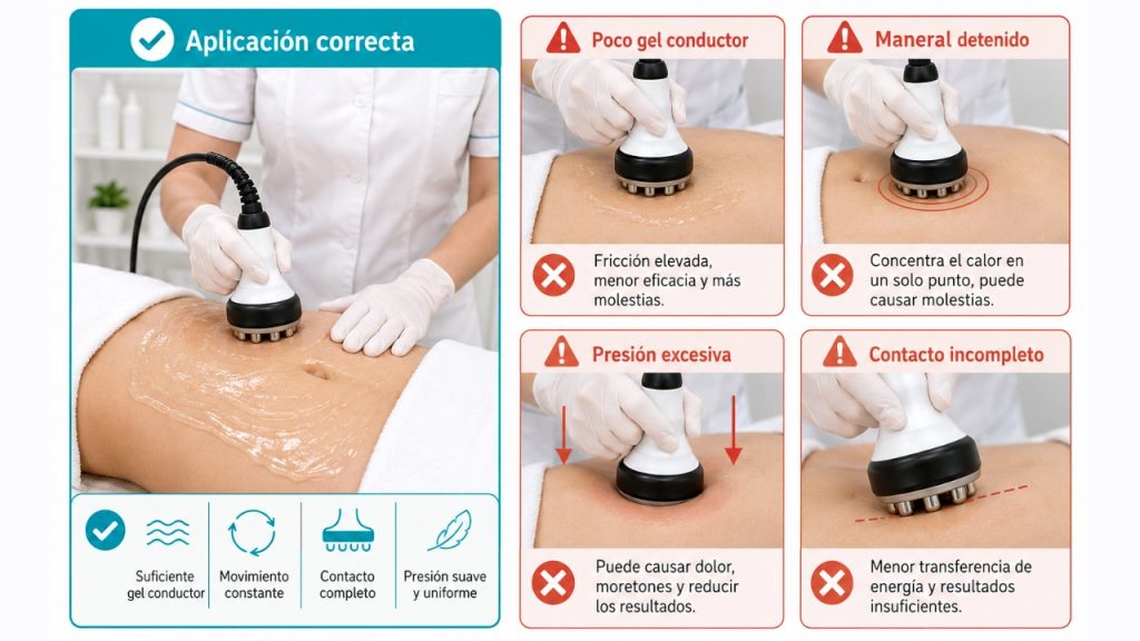 Errores que deben evitarse durante una sesión de radiofrecuencia abdominal.
