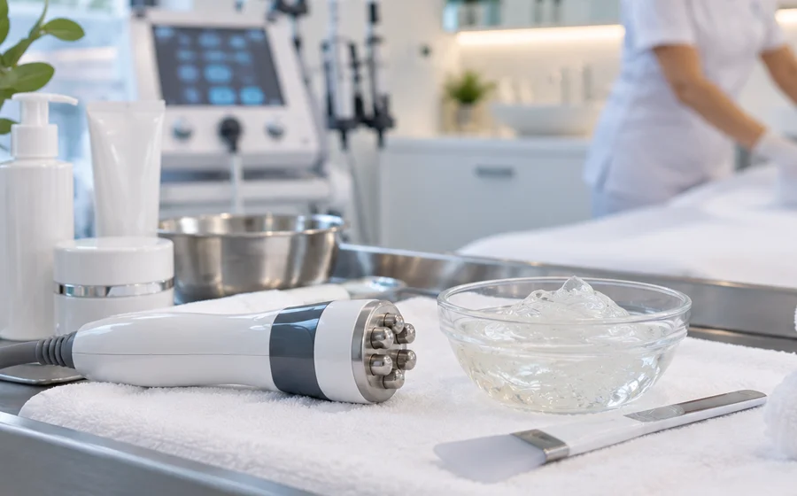 Preparación del gel conductor para radiofrecuencia facial