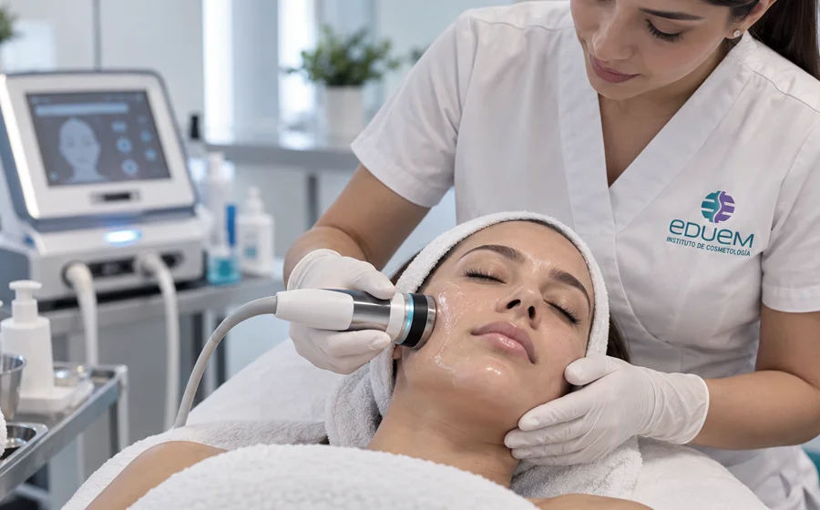 Tratamiento profesional de radiofrecuencia facial