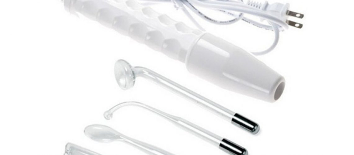 Aparato de alta frecuencia utilizado en estética facial y corporal.