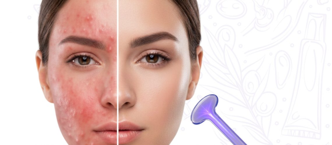 Técnica de chisporroteo aplicada para mejorar cicatrices de acné con alta frecuencia facial.